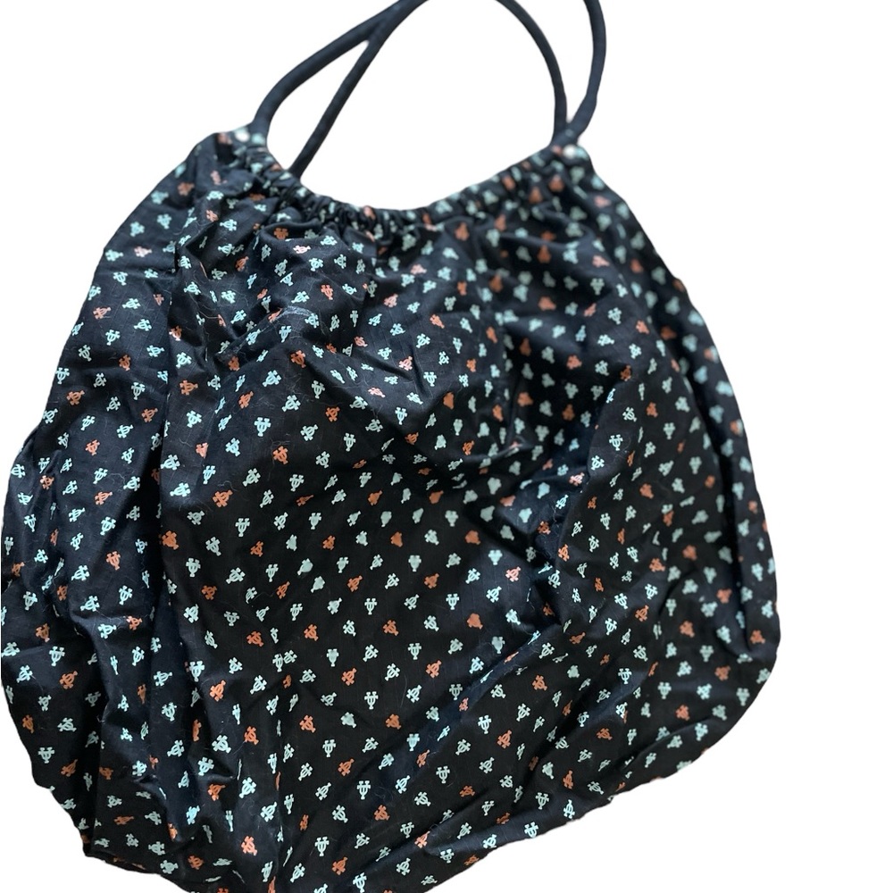 University of Texas UT Women's Black and Orange Cloth Hobo Tote Bag - Picture 3 of 7